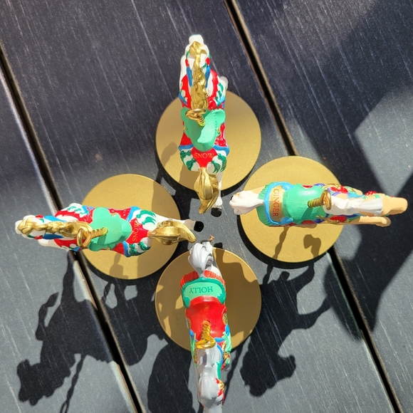 Hallmark 1989 Carousel Horse Christmas Ornaments (4) ~ GUC - Picture 3 of 16